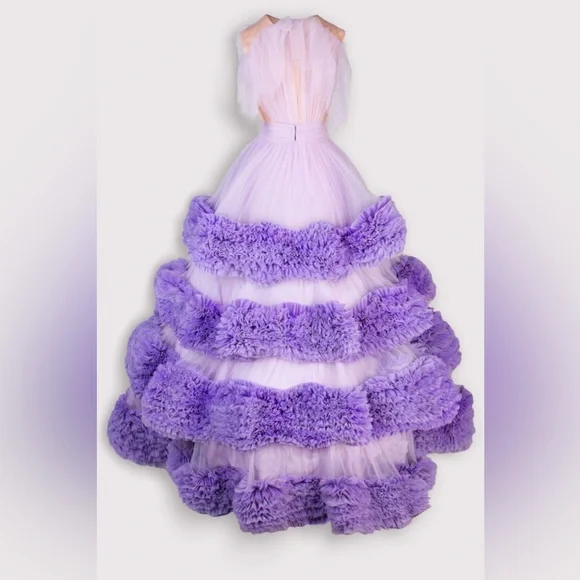 Christian Siriano purple Dress Gown US8 M L princess costume PROM Medium - Picture 2 of 16